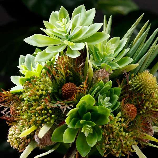 12" Real Touch Artificial Echeveria Stem Pick -Green (pack of 12)