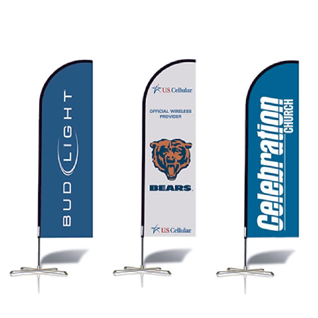 ABCCANOPY Custom Advertising Double Sided Feather Flags 8FT/10FT/12FT(1 Flag)