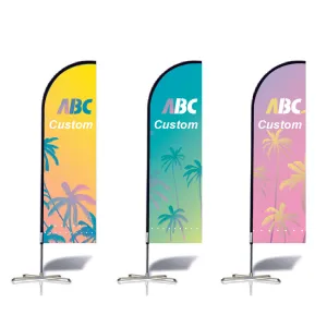 ABCCANOPY Custom Advertising Double Sided Feather Flags 8FT/10FT/12FT(1 Flag)