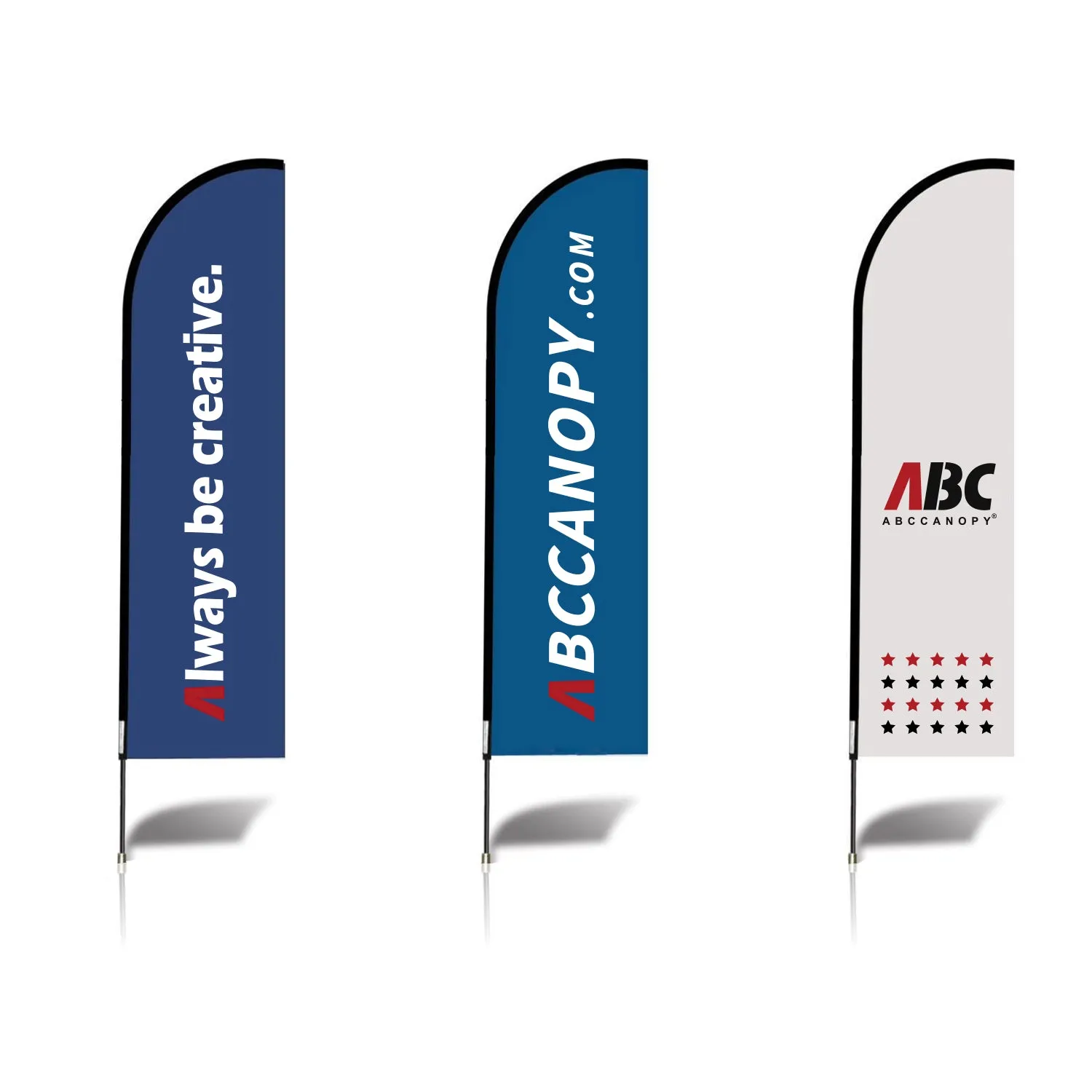 ABCCANOPY Custom Advertising Double Sided Feather Flags 8FT/10FT/12FT(1 Flag)