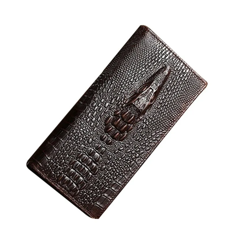 AlliLuxe Exotic Veins Genuine Leather Business Wallet