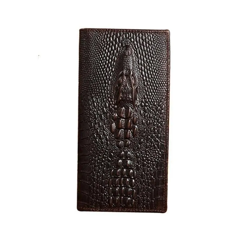 AlliLuxe Exotic Veins Genuine Leather Business Wallet