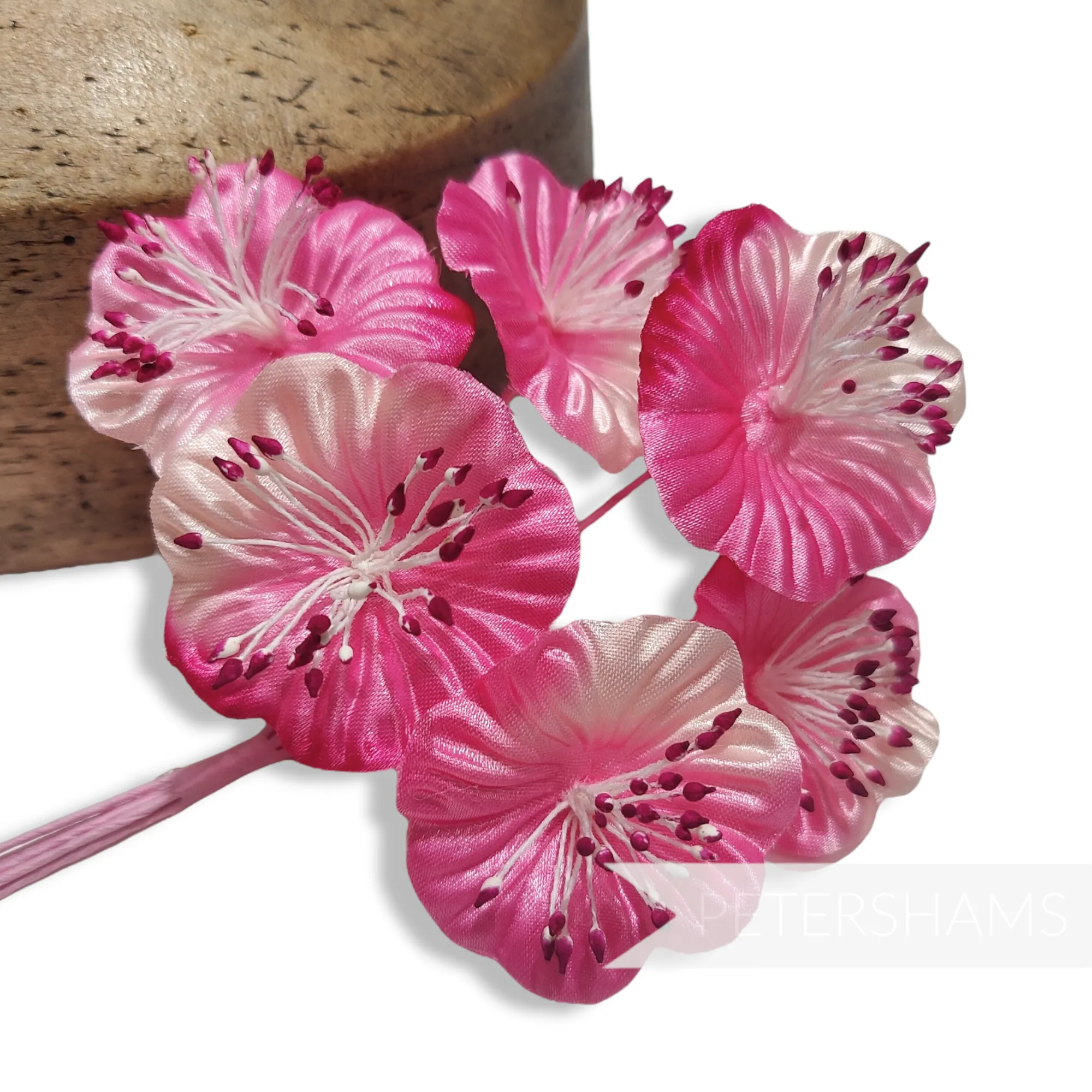 'Amal' 6 Satin Blossom Silk Flowers