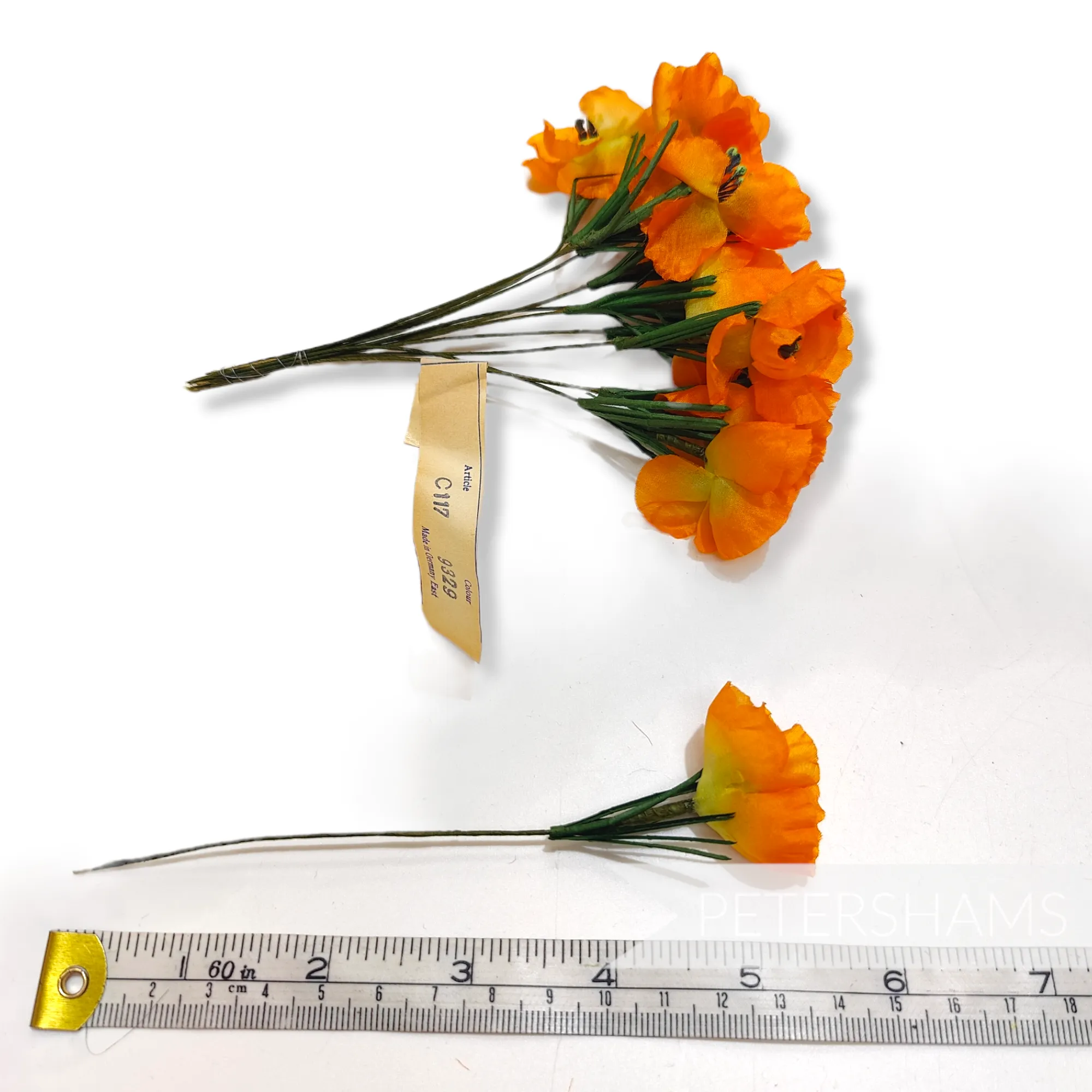 'Axelle' Vintage 1950/60's German Vintage Silk Flowers - 12 Stems