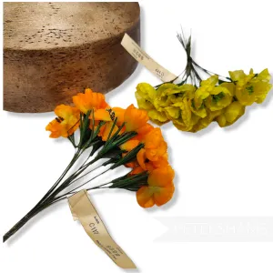 'Axelle' Vintage 1950/60's German Vintage Silk Flowers - 12 Stems
