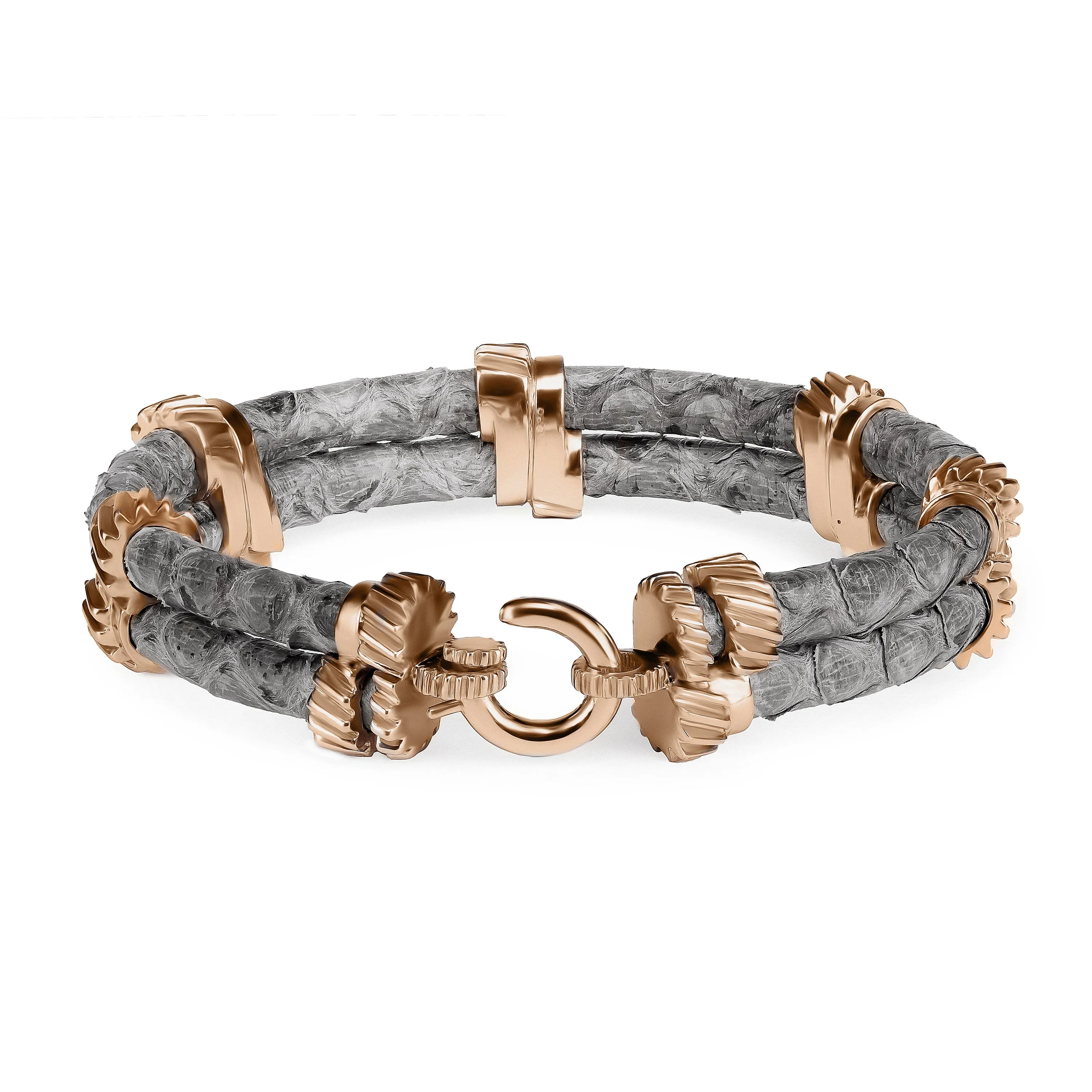 B497P-III Python Rose Gold Double Gear
