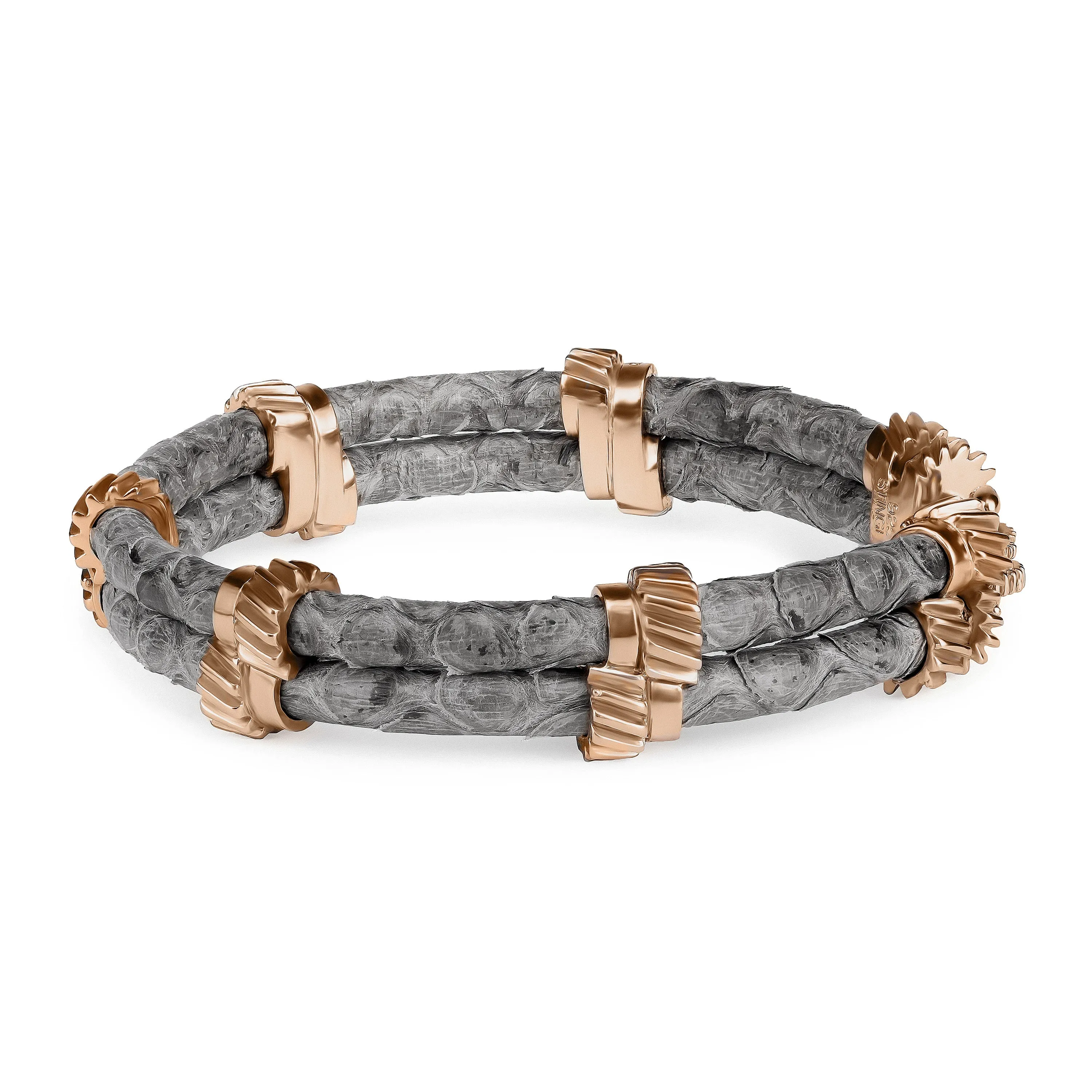 B497P-III Python Rose Gold Double Gear