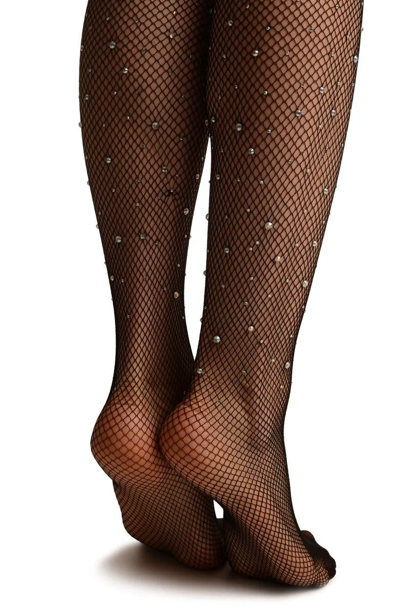 Black Large Fishnet With Diamantes