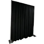 Black Silk 12' High Drape Panel