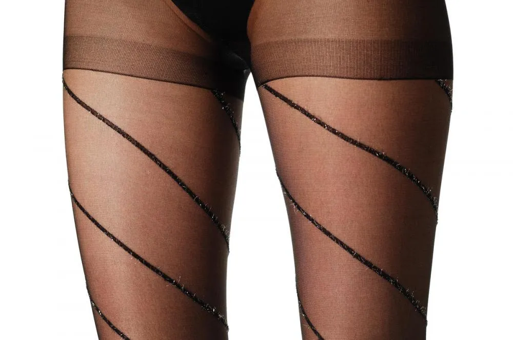 Black Wrapping Seam With Silver Lurex
