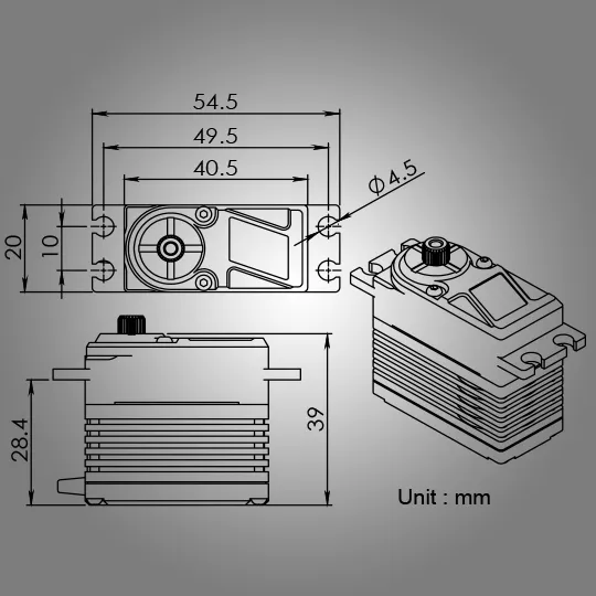 BLS-36A, HV-Digital, High Speed, Brushless, Titanium Gears