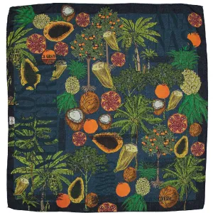 Blue exotic fruit scarf 90