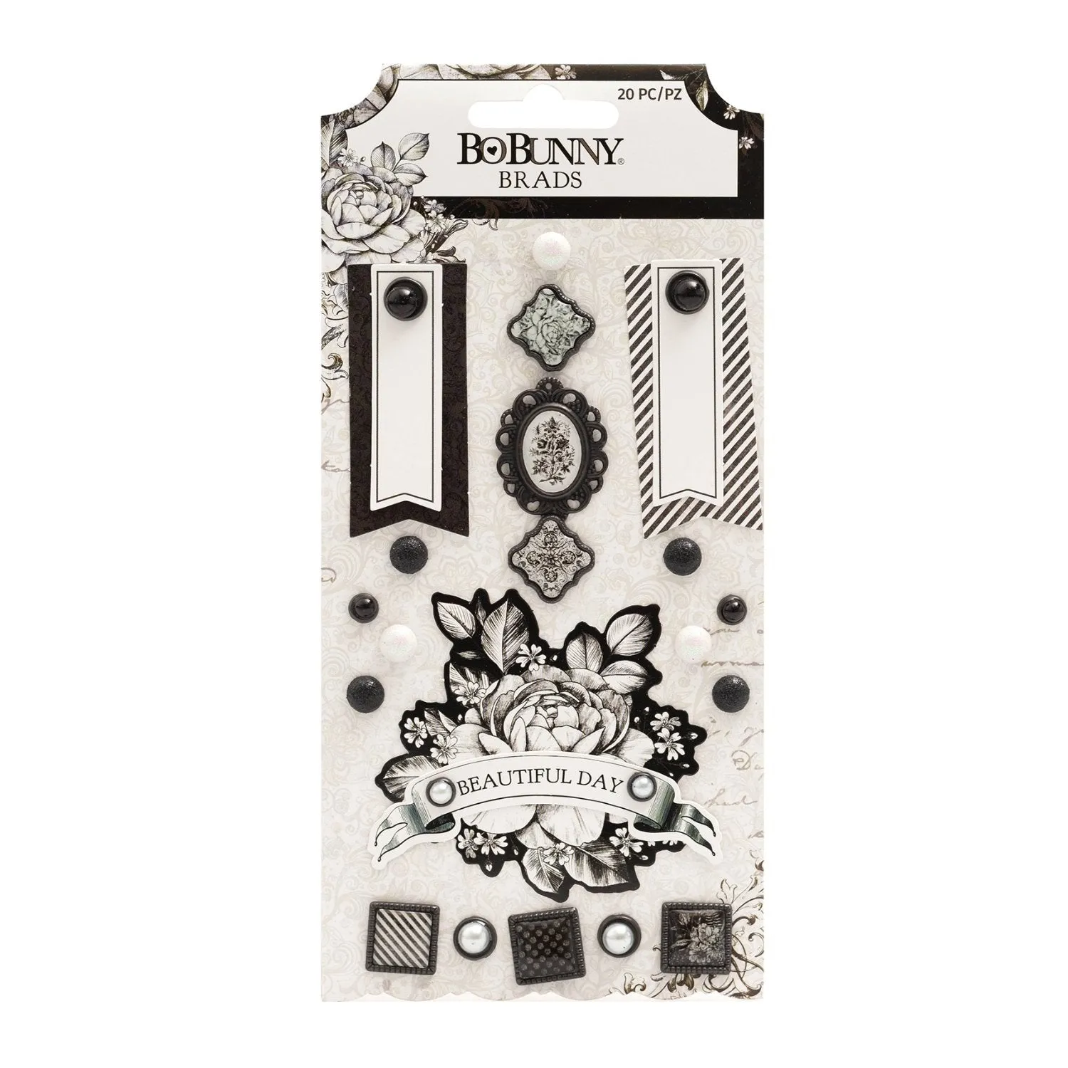 BoBunny Brads 21 pack  - Tuxedos & Tiaras*