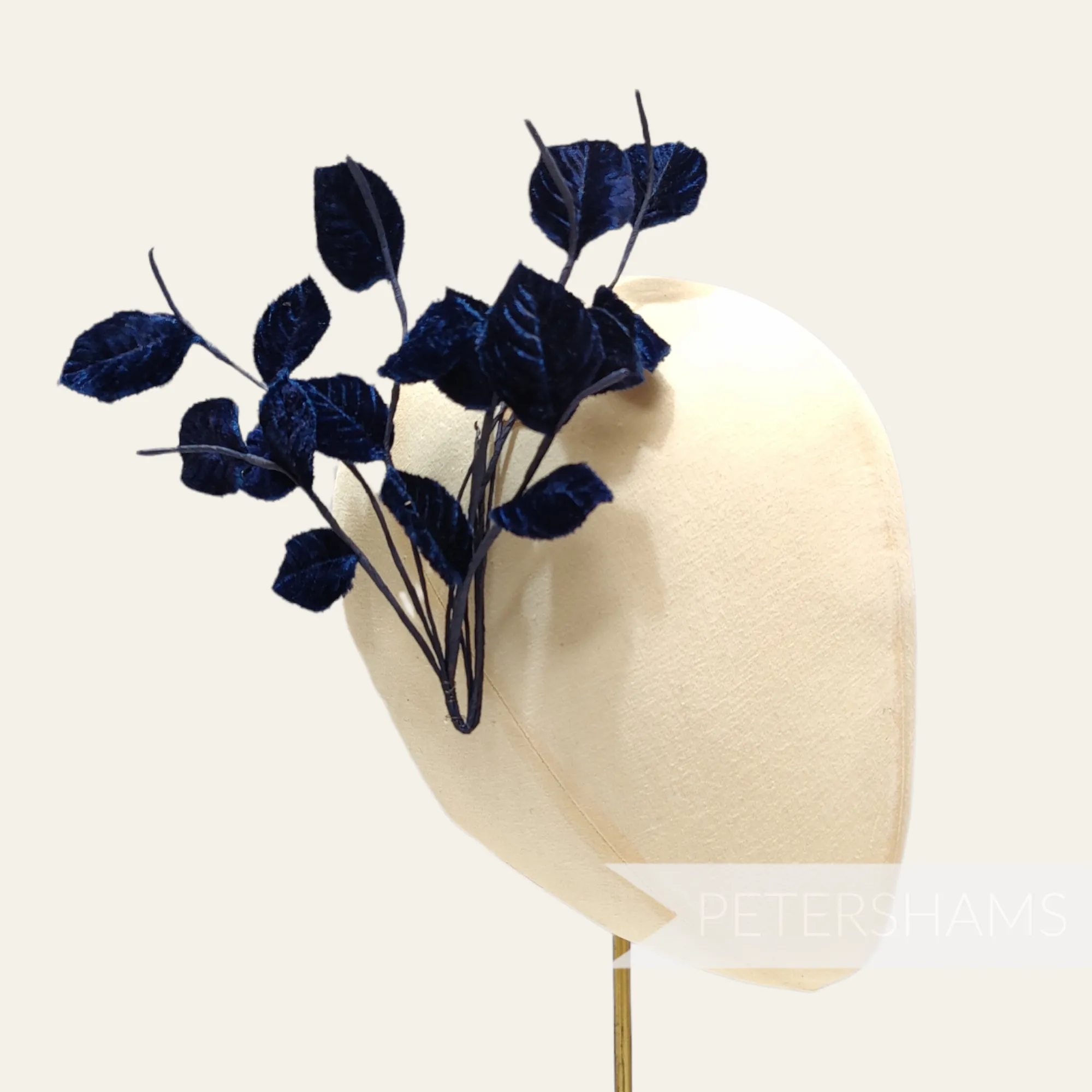 'Candace' Vintage 1950/60's German Velvet Leaf Twigs Millinery Mount