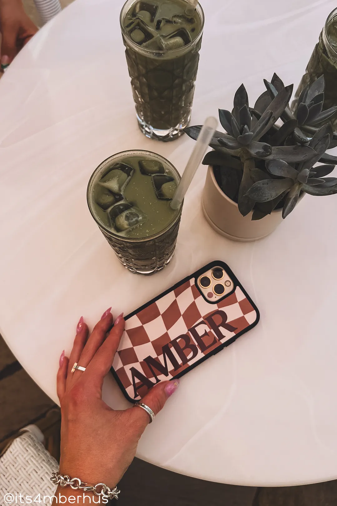 Custom Brown Checkered iPhone case