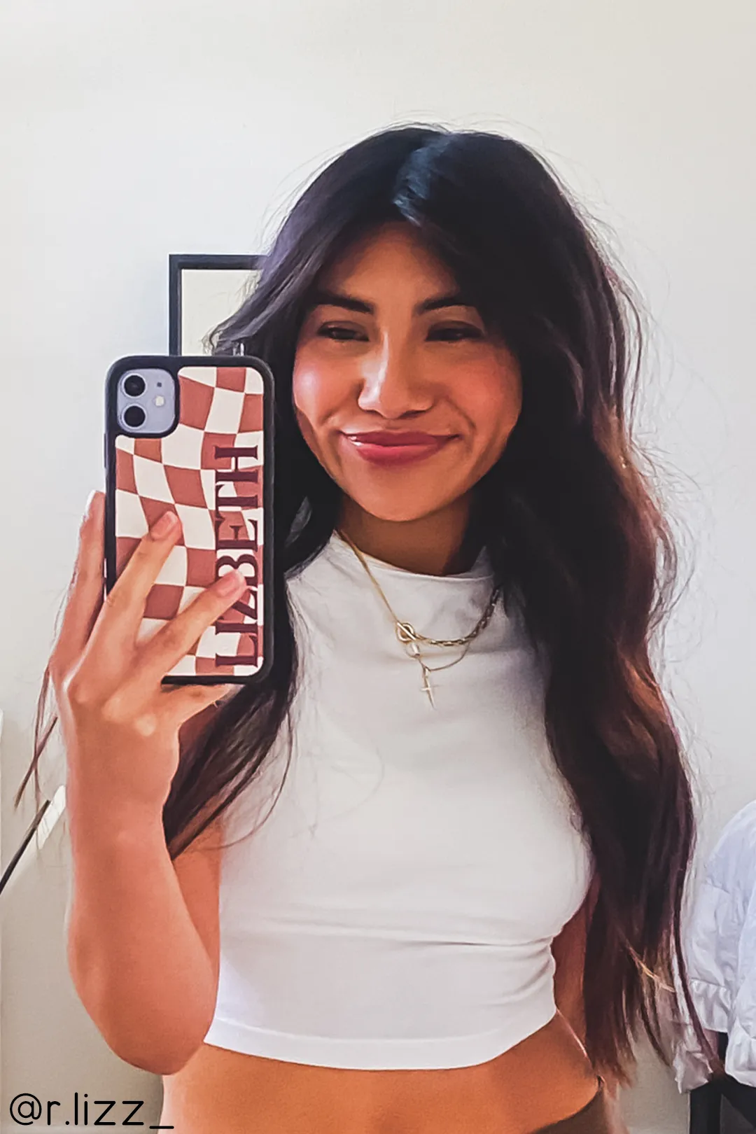 Custom Brown Checkered iPhone case