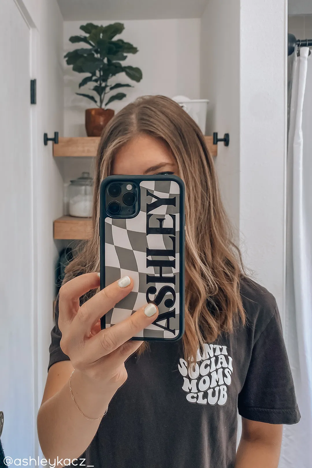 Custom Brown Checkered iPhone case
