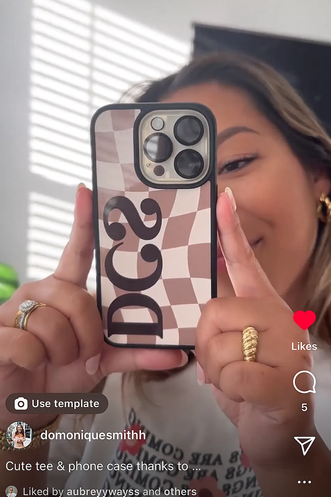 Custom Brown Checkered iPhone case