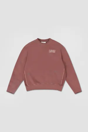 Cut Off Crew Sweater - Burgundy