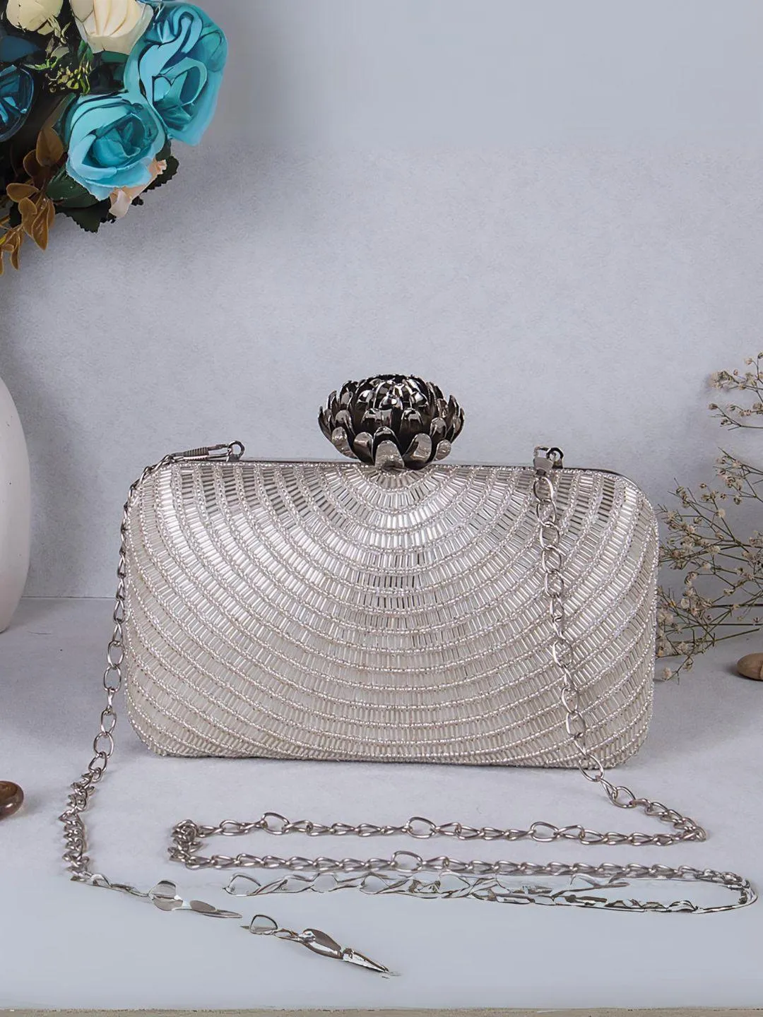 Designer Cutdana Embroidery Clutch
