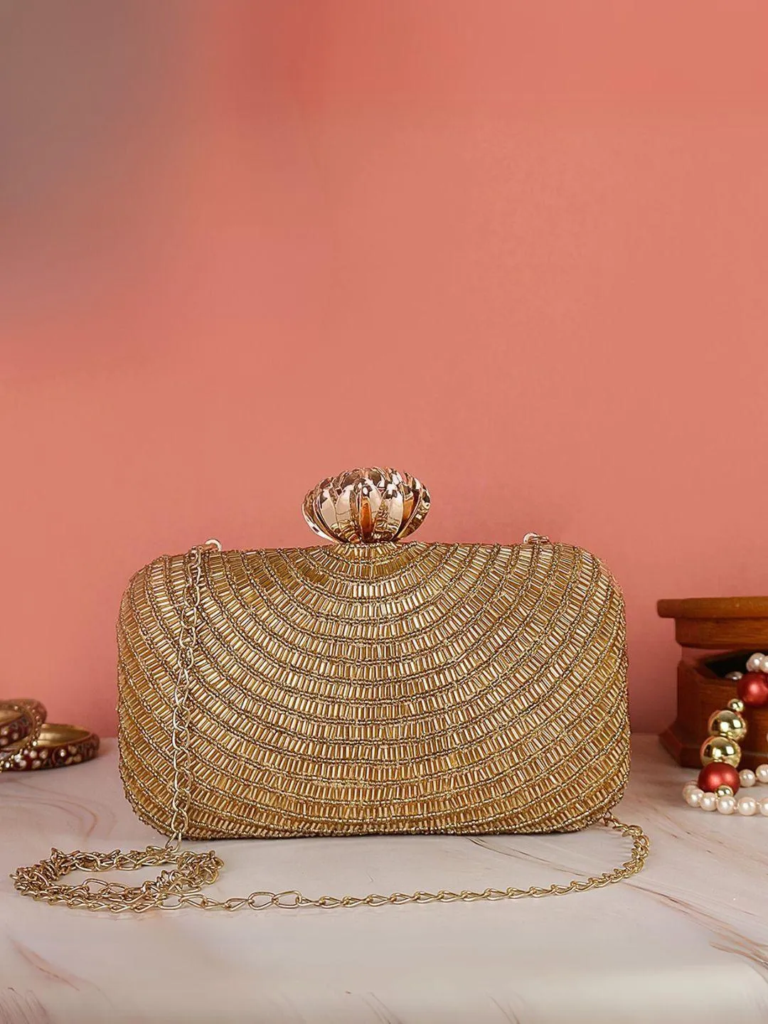 Designer Cutdana Embroidery Clutch