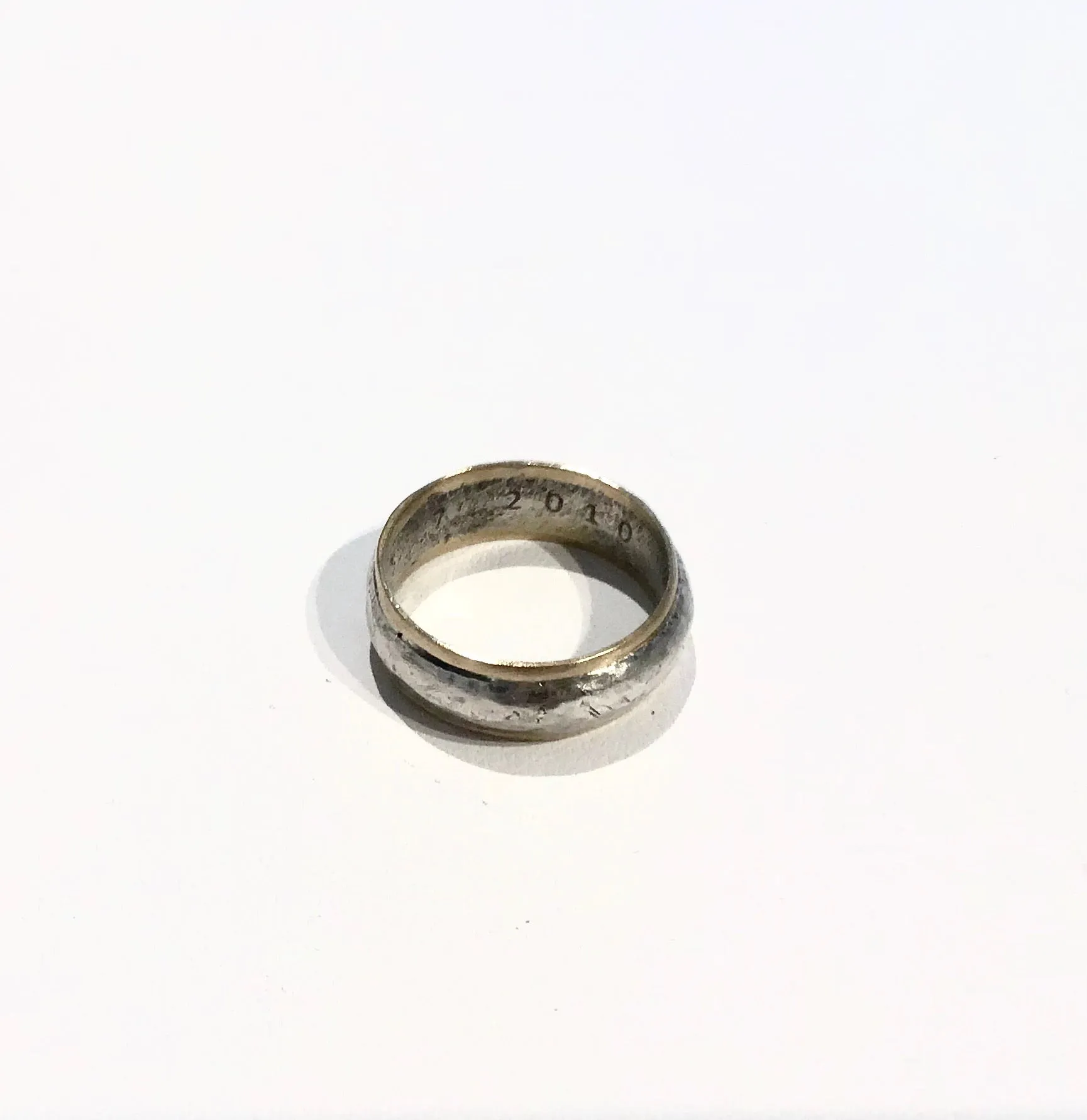 Double 18k Gold Rim Fusion Ring made from Roman Coin