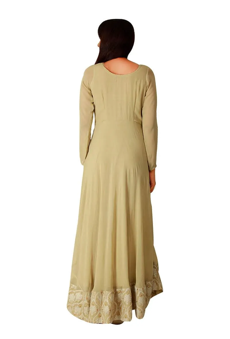 Faun Georgette Anarkali With Chikankari Border