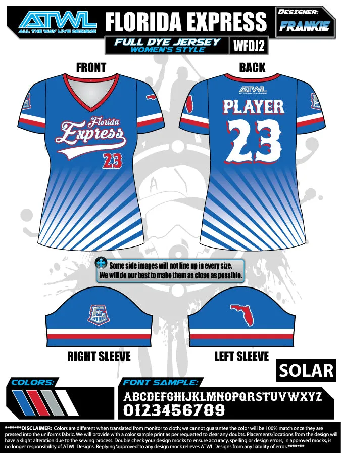 Florida Express Women's Full Dye Jersey