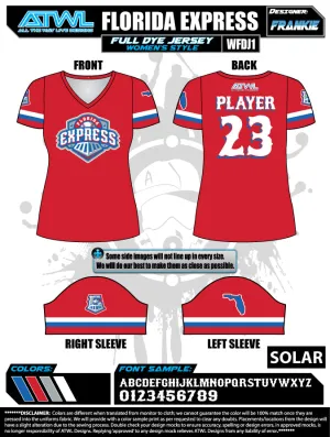 Florida Express Women's Full Dye Jersey