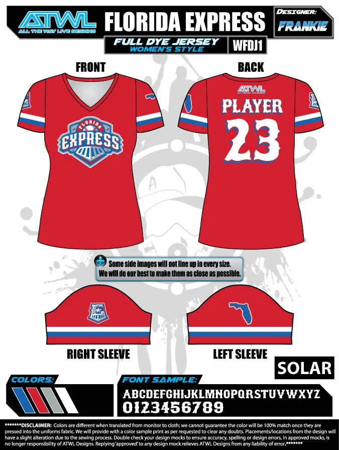 Florida Express Women's Full Dye Jersey