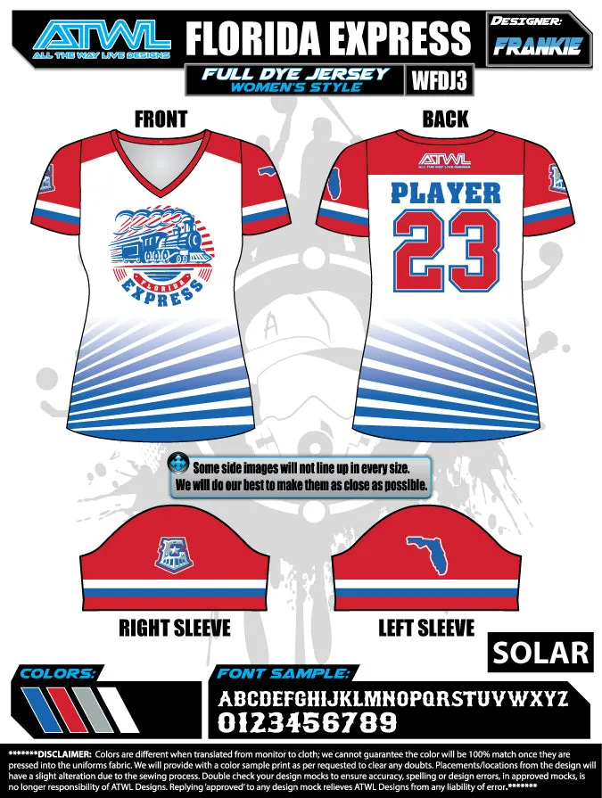 Florida Express Women's Full Dye Jersey