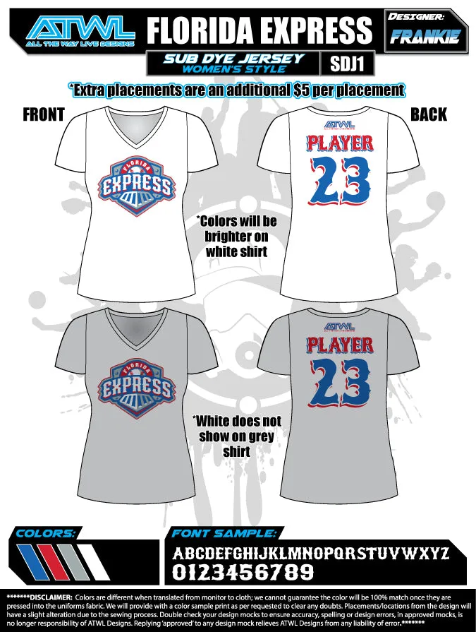 Florida Express Women's Sub Dye Jersey