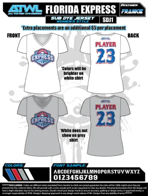 Florida Express Women's Sub Dye Jersey