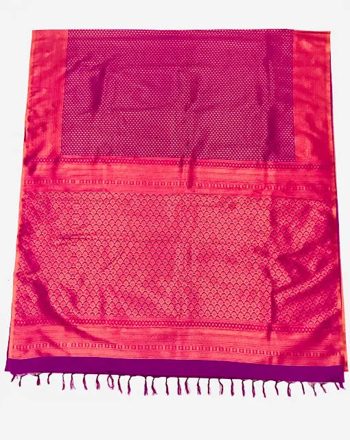 Gorgeous Purple Colored Art Silk Sarees For Women - SILKMARK CERTIFIED