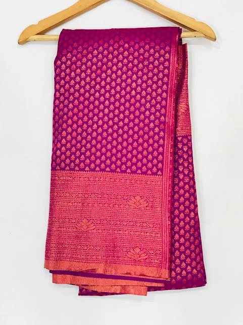 Gorgeous Purple Colored Art Silk Sarees For Women - SILKMARK CERTIFIED