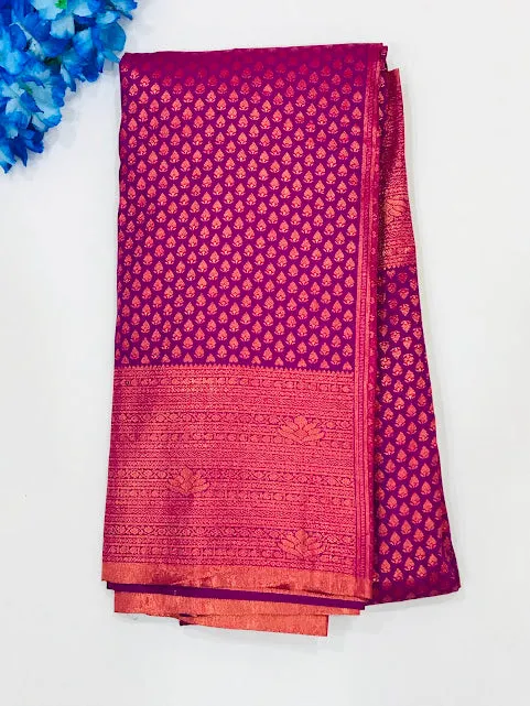 Gorgeous Purple Colored Art Silk Sarees For Women - SILKMARK CERTIFIED