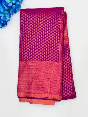 Gorgeous Purple Colored Art Silk Sarees For Women - SILKMARK CERTIFIED