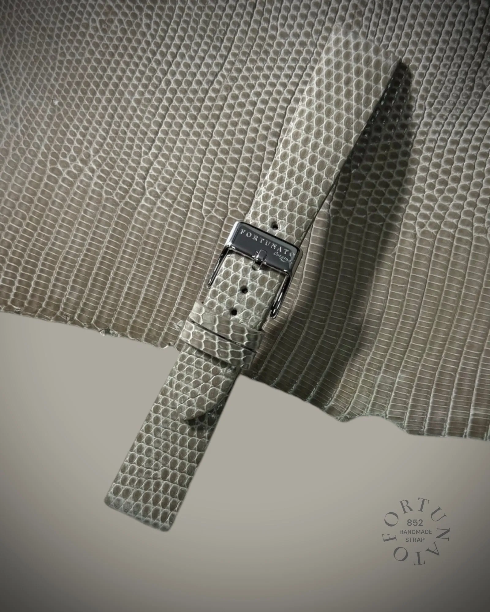 Grey genuine Lizard strap