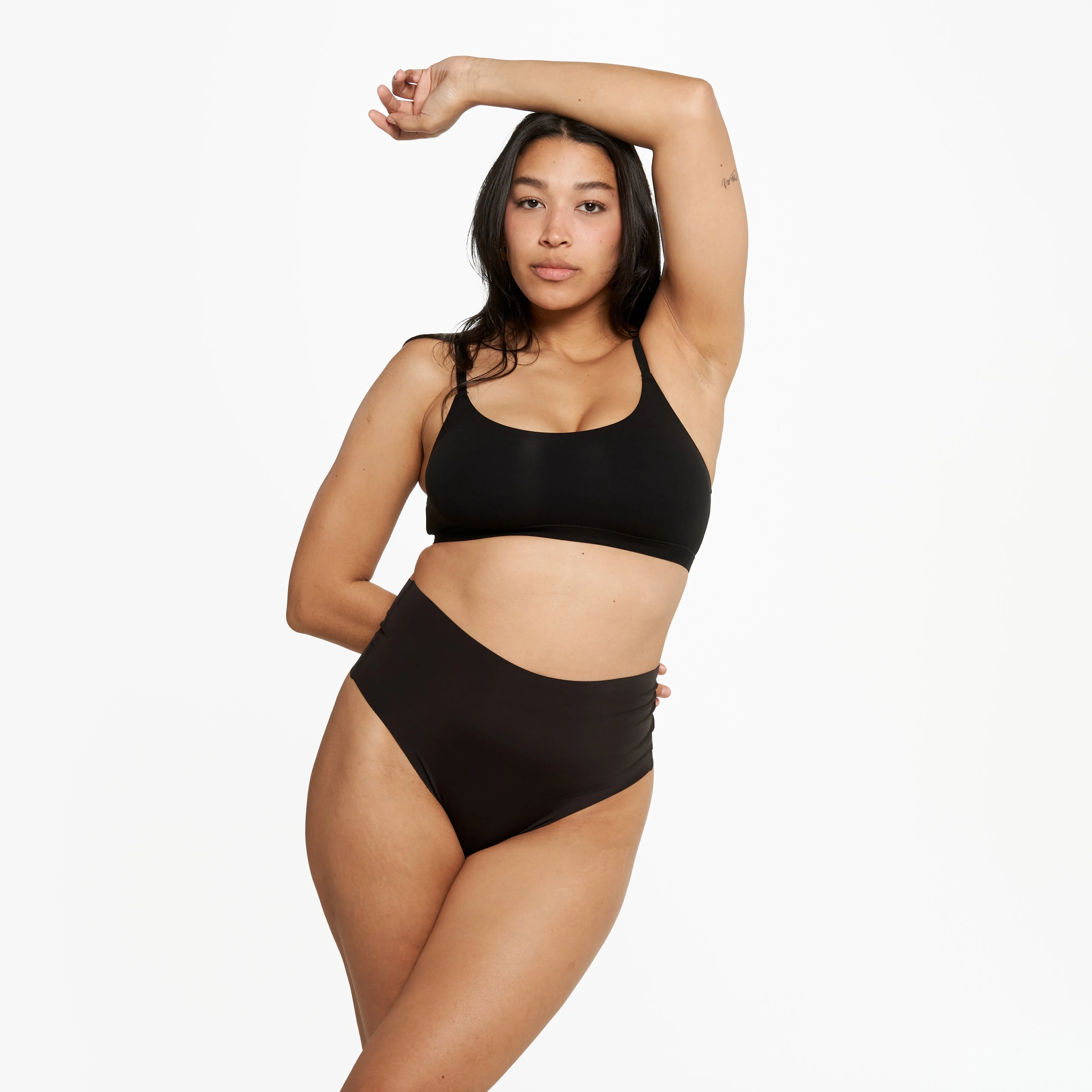 High-Rise Thong - Seamless Ultrasmooth - Black