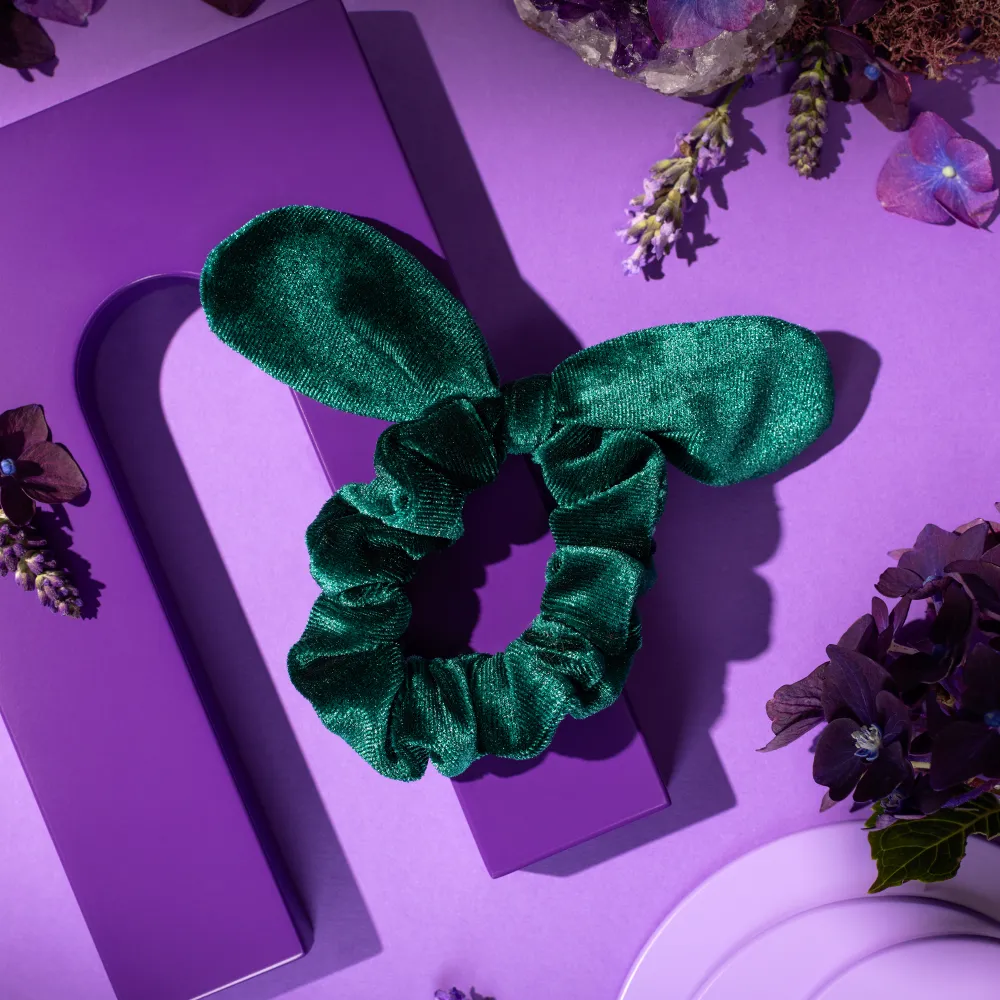 in the bloom'light velvet scrunchie