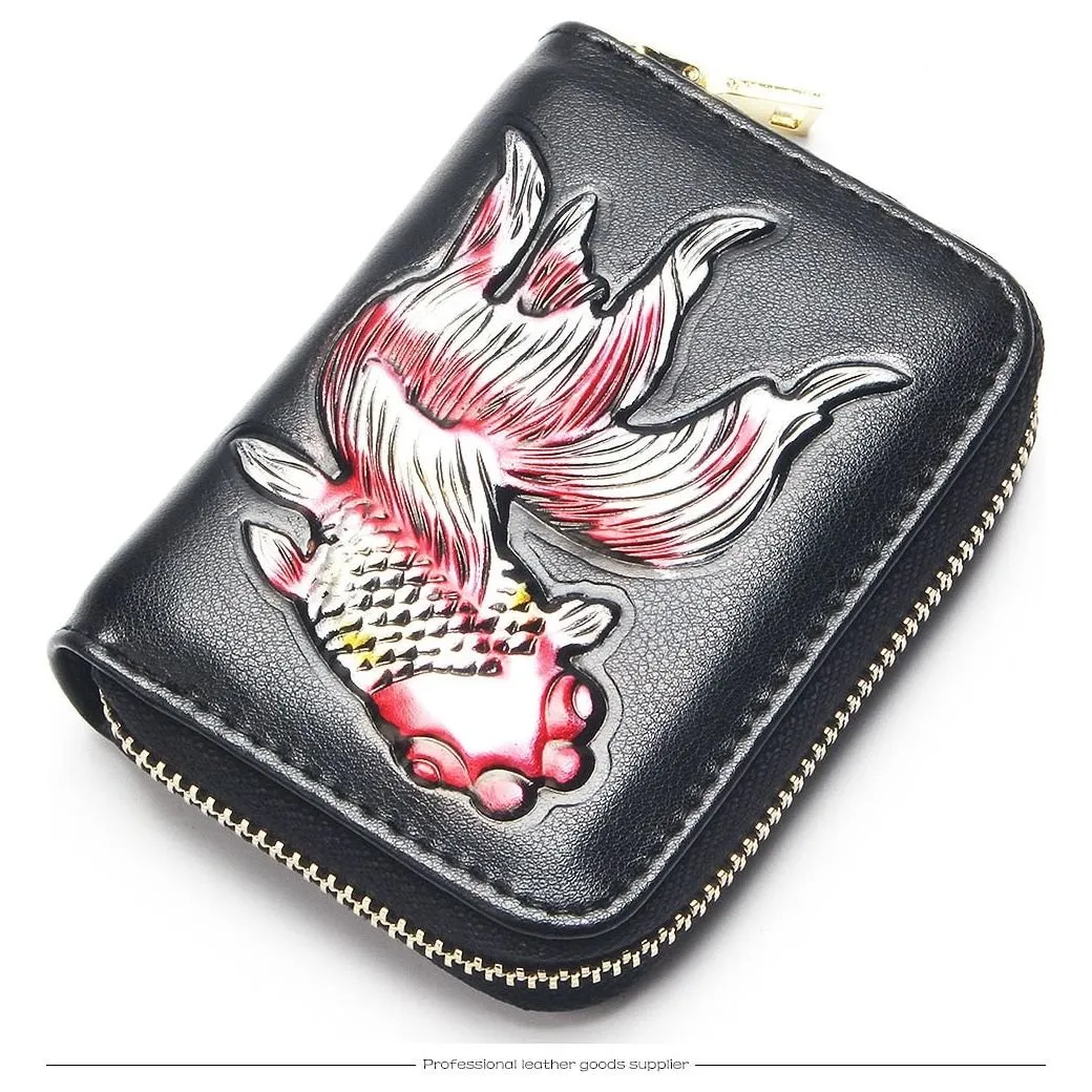 LuxeGoldfish Exotic Leather Wallet