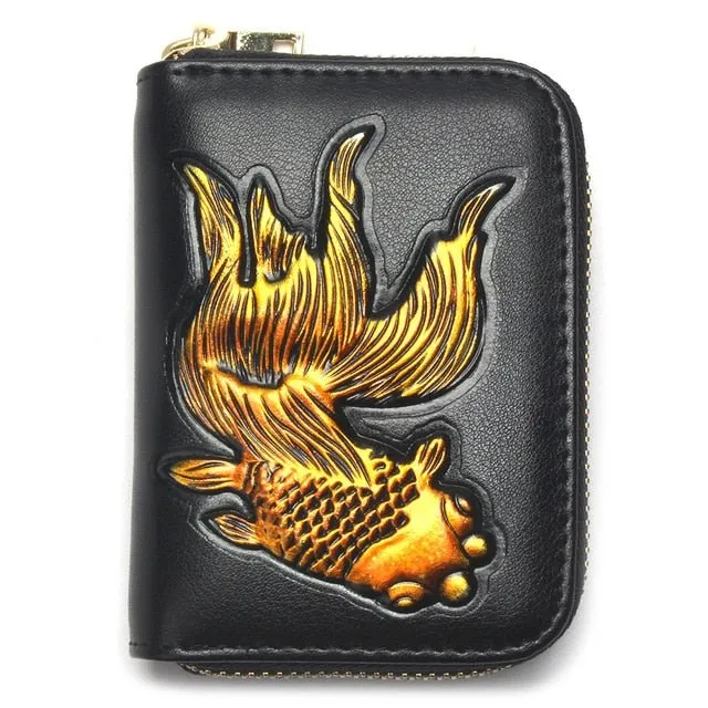LuxeGoldfish Exotic Leather Wallet