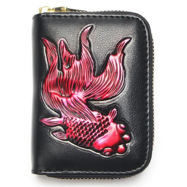 LuxeGoldfish Exotic Leather Wallet