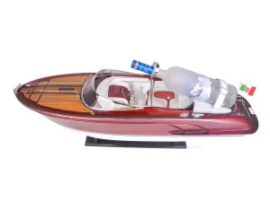 Luxurious Riva Rivarama Speed Boat and Wine Holder Wood Model Boat Assembled