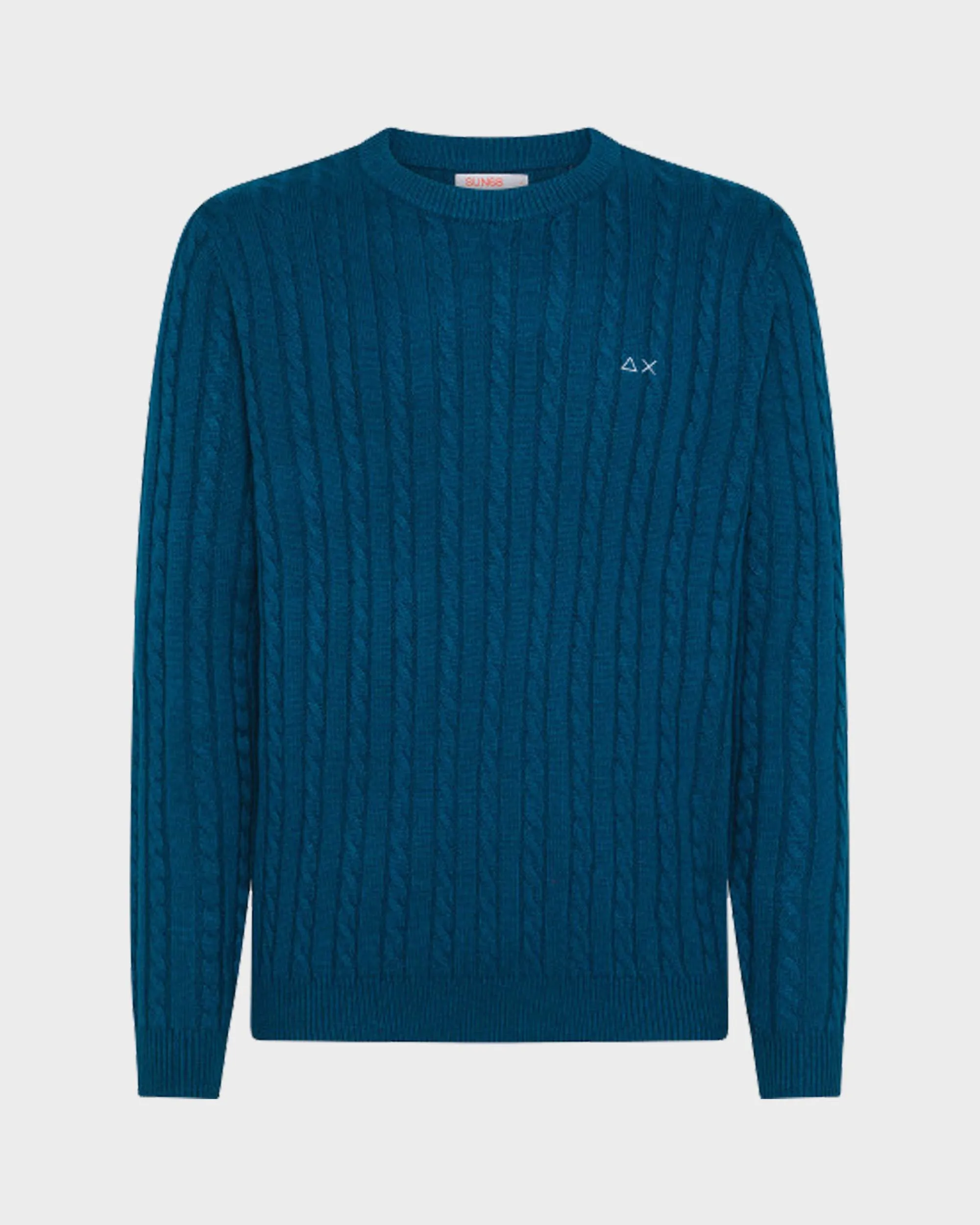 Maglioncino a trecce in lana e cashmere SUN68 K44155
