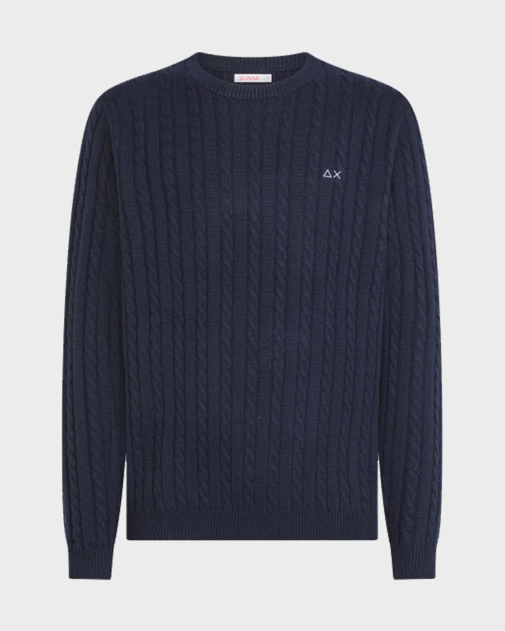 Maglioncino a trecce in lana e cashmere SUN68 K44155