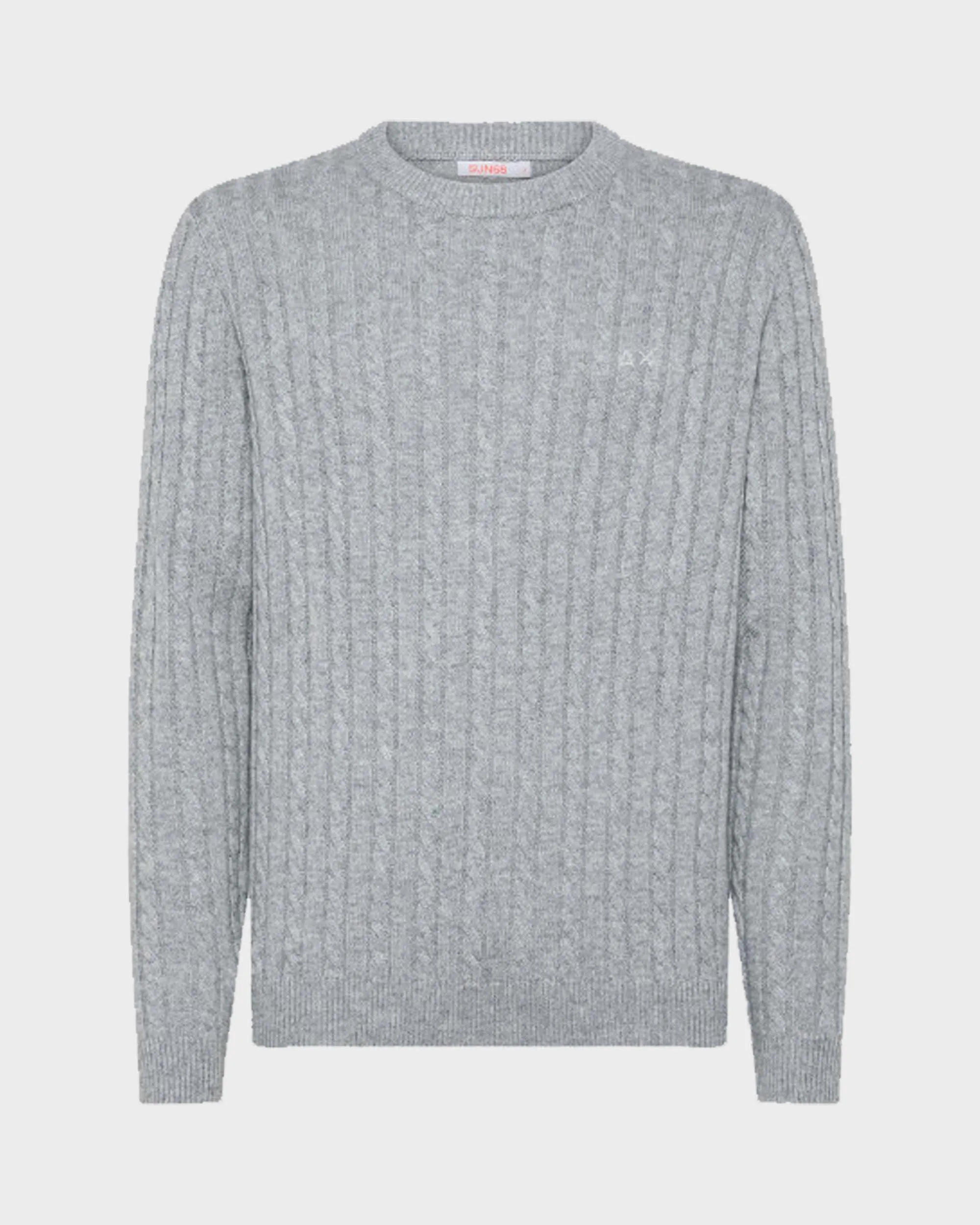 Maglioncino a trecce in lana e cashmere SUN68 K44155