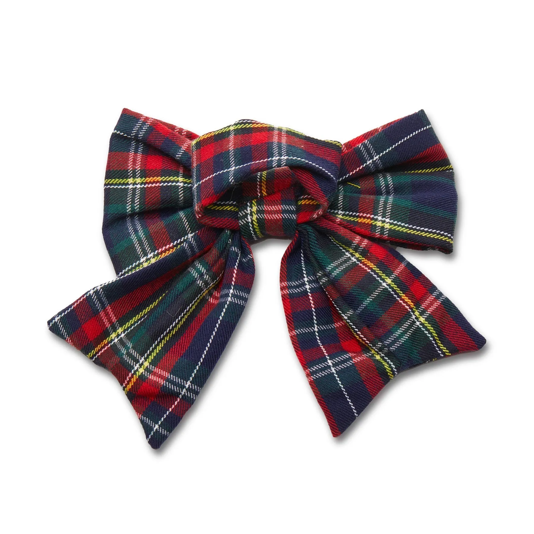 MIDNIGHT PLAID SET OF 4 EMBELLISHED PLAID BOW NAPKIN RINGS