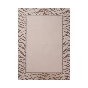 Natural Calabria Border Cashmere Blankets by Saved NY