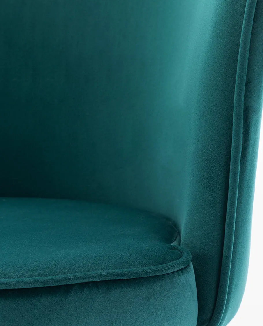 Oxnard Crisscross Velvet Barrel Chair